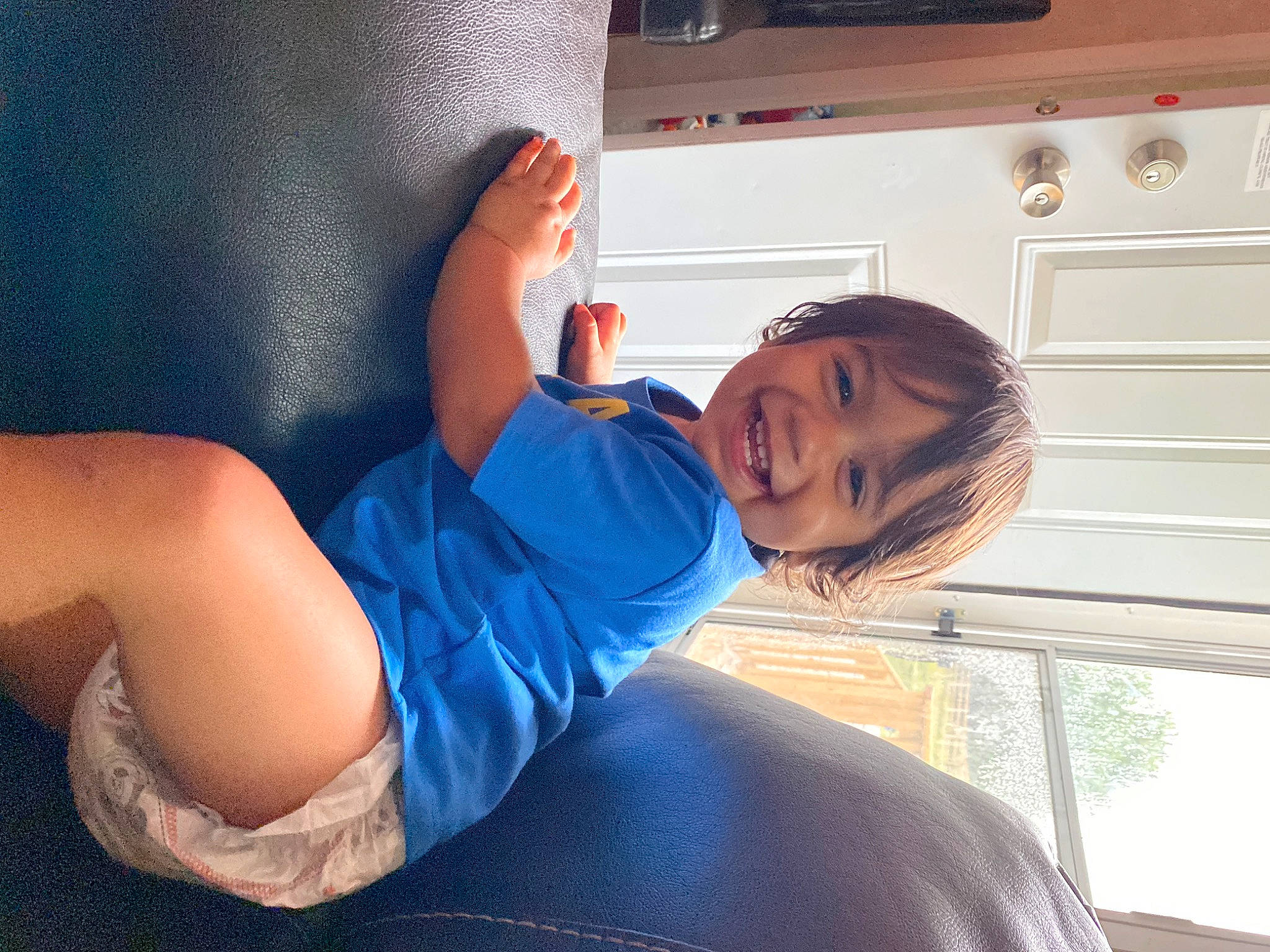 Zaiden joined the competition — help win amazing prizes! abdomen, arm, child, elbow, finger, foot, furniture, hand, human_leg, jeans, joint, joy, knee, leg, muscle, person, shoulder, sitting, sportswear, swiss_ball