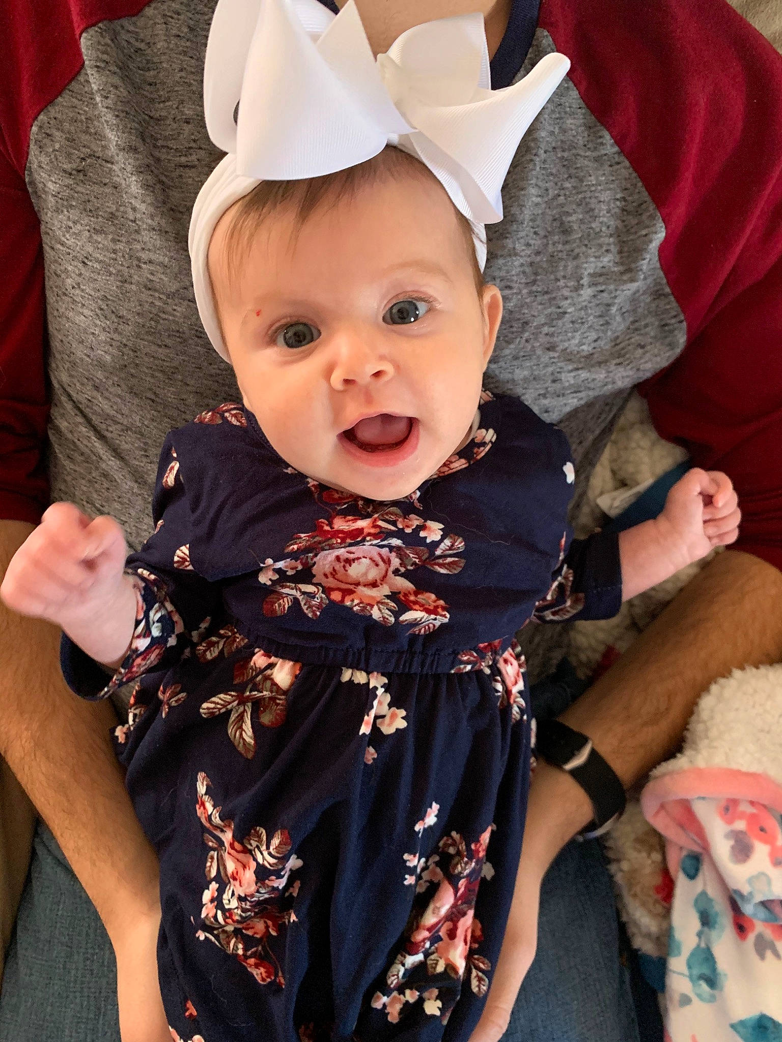 Aislynn is registered to the contest to win money with this photo: baby, baby_products, baby_toddler_clothing, child, clothing, costume, design, ear, hair_accessory, hat, head, headband, headgear, organ, outerwear, pattern, person, product, sleeve, surprise