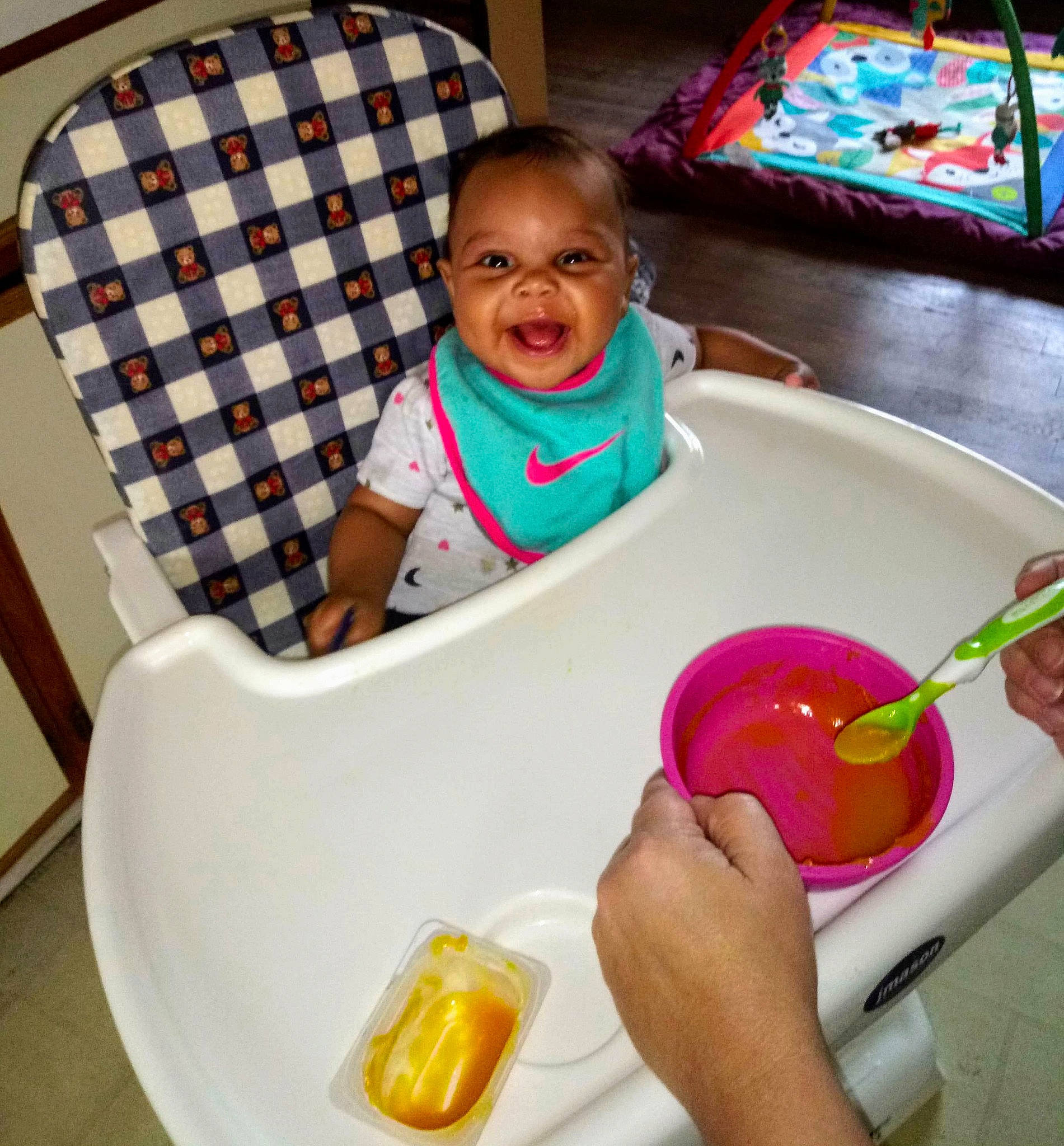 Jaylah is registered to the contest to win money with this photo: baby, baby_food, child, food, fun, person, play, smile, toddler