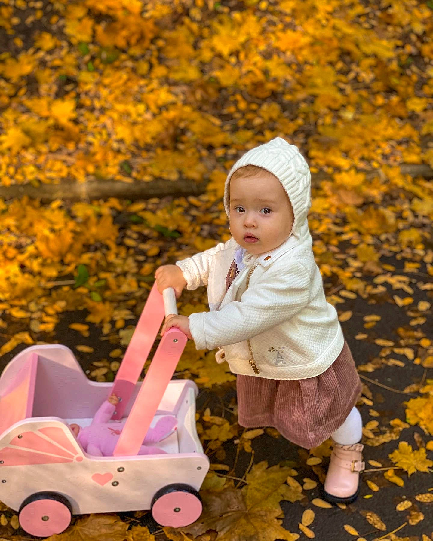 Emmy participe au concours pour gagner de l'argent avec cette photo : baby, baby_toddler_clothing, child, fun, grass, happy, headwear, leisure, people_in_nature, person, pink, plant, riding_toy, sitting, smile, tire, toddler, toy, tree, vehicle