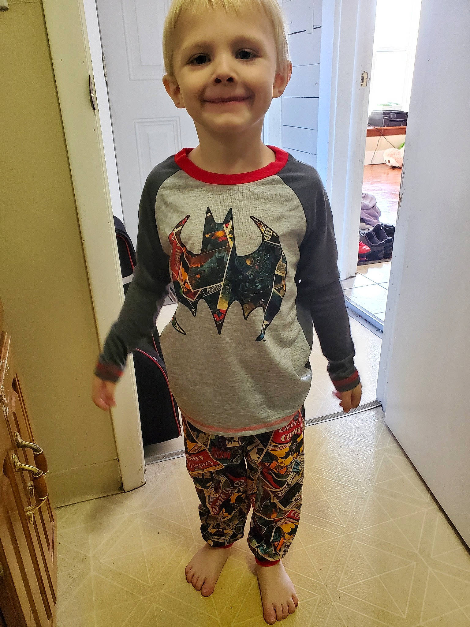 Spencer joined the competition — help win amazing prizes! child, clothing, joy, person, sleeve, standing, t_shirt, toddler