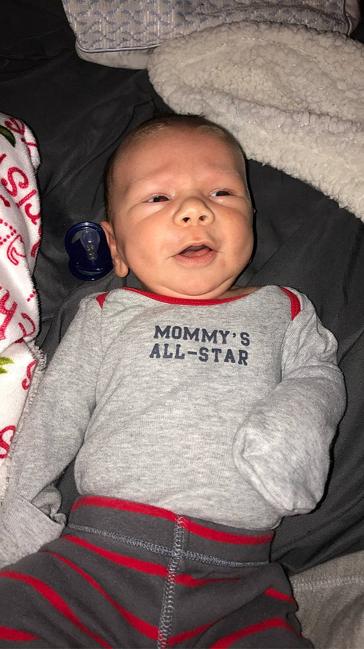 Kingston is registered to the contest to win money with this photo: baby, baby_products, baby_toddler_clothing, bedtime, cheek, child, comfort, linens, mouth, nap, nightwear, person, product, skin, sleep, sleeve, toddler, tongue