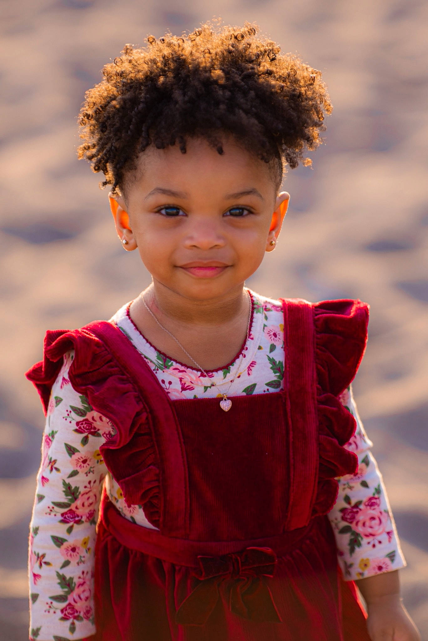 Kendra is registered to the contest to win money with this photo: baby_toddler_clothing, chin, eye, facial_expression, flash_photography, fun, hair, hairstyle, happy, head, iris, joy, lip, magenta, people_in_nature, person, pink, red, skin, sleeve