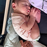 Elena participe au concours pour gagner de l'argent avec cette photo : baby, newborn, sleeping, infant, hand, foot, person, pink_clothing, diaper, cuddling, rest, soft, closeup, cute, skin, peaceful, human, portrait, toddler, nap