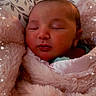 Holly joined the competition — help win amazing prizes! baby, sleeping, blanket, fluffy, pink, face, newborn, portrait, cozy, cute, child, soft, wrapped, peaceful, infant, closeup, warm, resting, skin, adorable