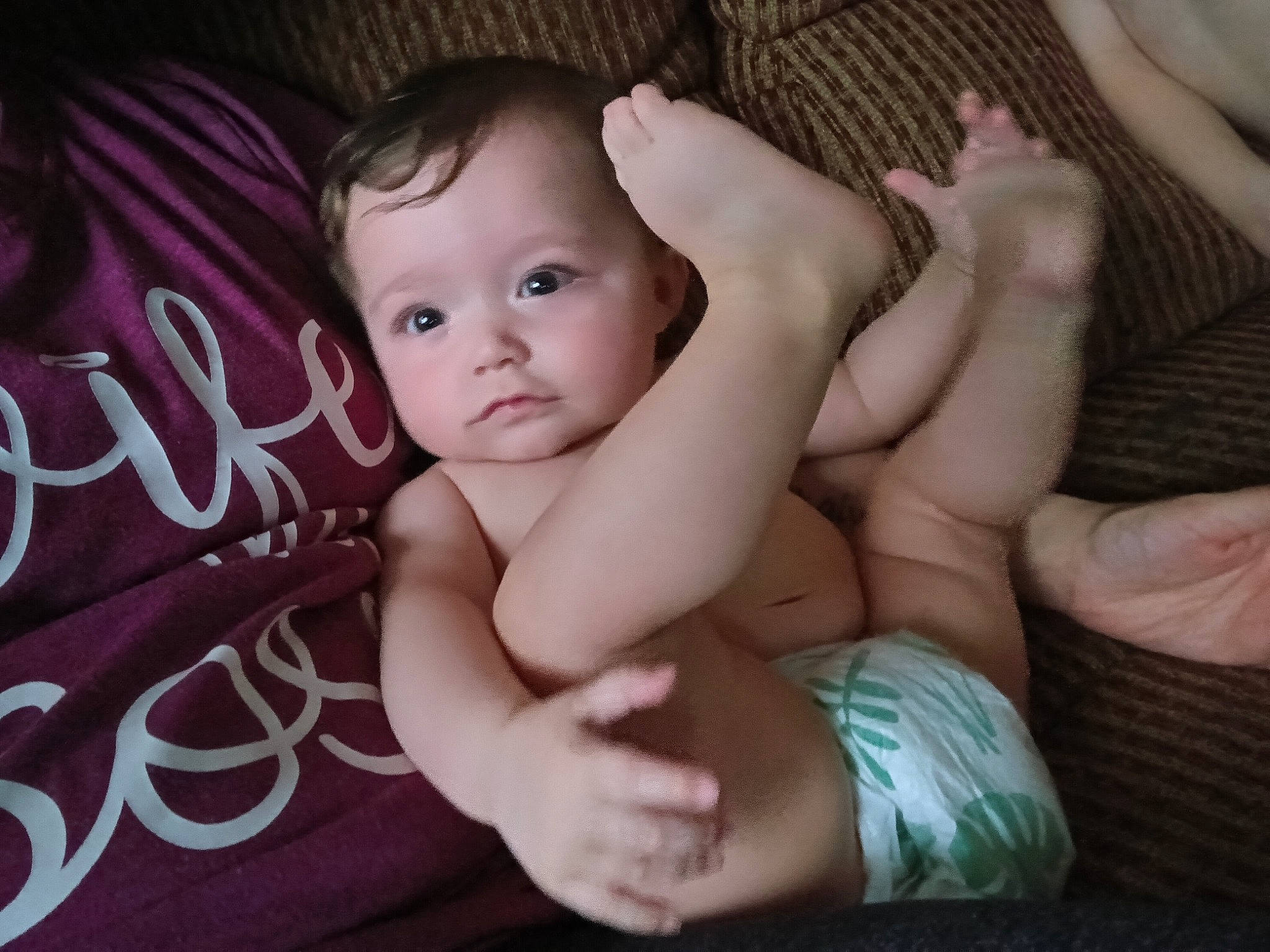 Rowan is registered to the contest to win money with this photo: baby, baby_toddler_clothing, chest, child, comfort, elbow, eyelash, finger, flash_photography, gesture, happy, iris, nail, person, skin, smile, stomach, thigh, thumb, toddler