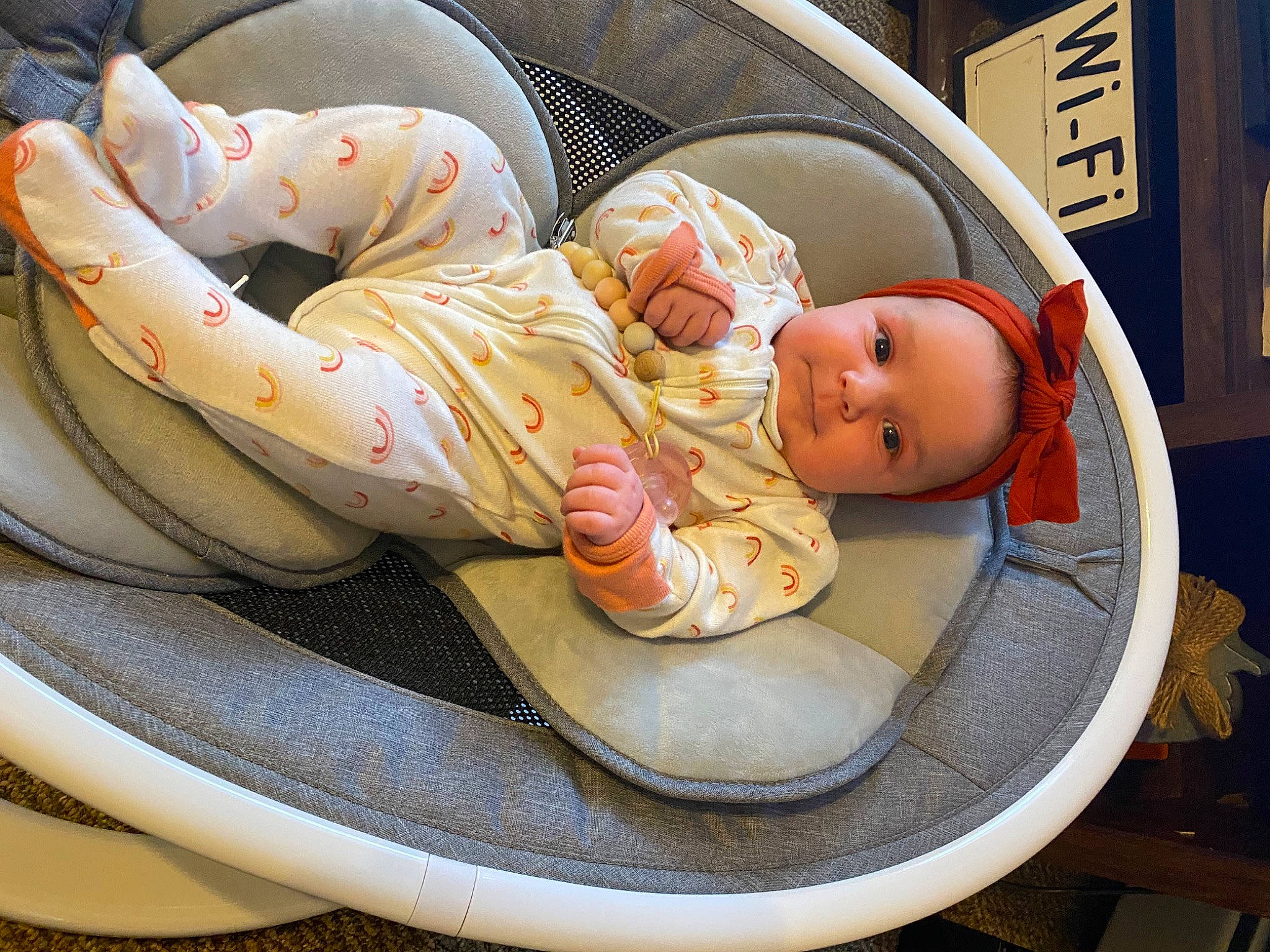 Avery is registered to the contest to win money with this photo: art, baby, baby_products, baby_safety, baby_toddler_clothing, carmine, child, comfort, comfort_food, flesh, foot, hat, head, linens, peach, person, room, serveware, toddler