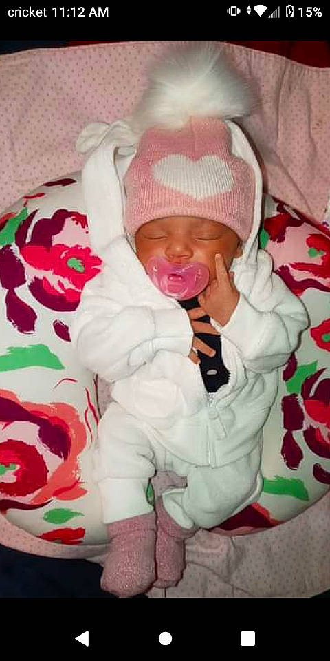 A'Nyla joined the competition — help win amazing prizes! baby, baby_safety, baby_sleeping, baby_toddler_clothing, bedding, carmine, child, comfort, fur, headwear, linens, magenta, pattern, person, petal, pink, rose, sleeve, smile, textile