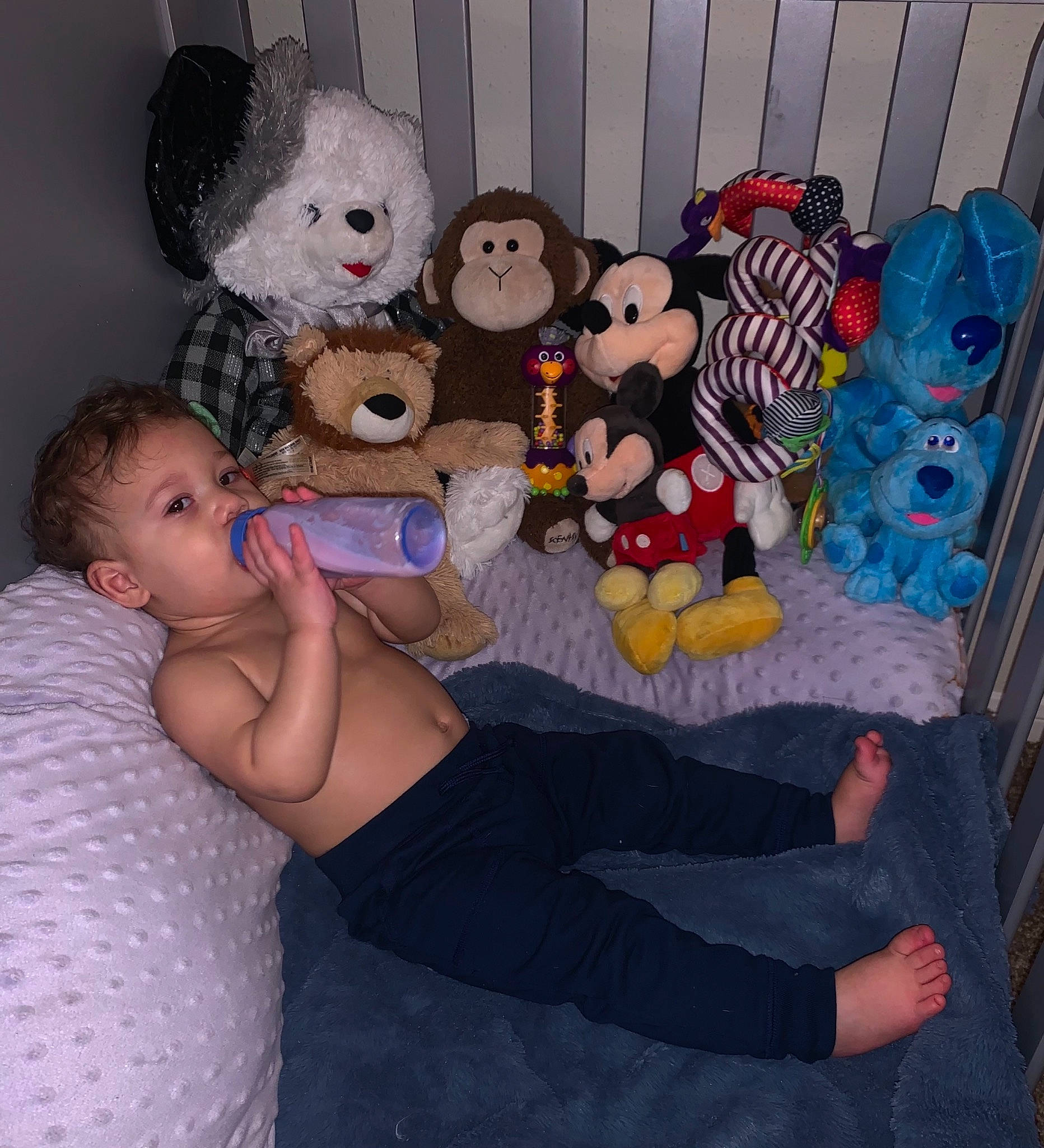 Devaughn joined the competition — help win amazing prizes! baby_products, baby_toys, bed, child, comfort, couch, doll, fun, fur, lap, linens, person, pink, play, plush, room, sitting, stuffed_toy, teddy_bear, toddler