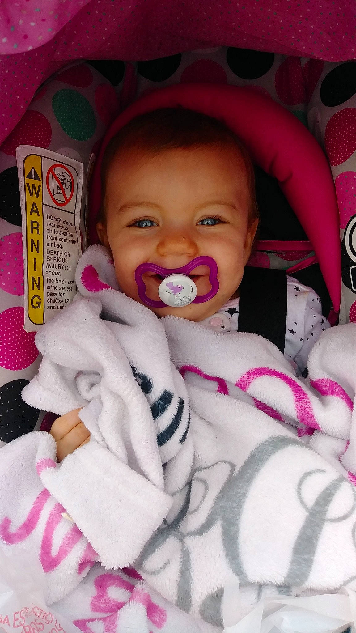 Joanne joined the competition — help win amazing prizes! cheek, child, eye, face, fun, girl, head, infant, joy, magenta, mouth, nose, organ, person, pink, product, skin, smile, stuffed_toy, textile