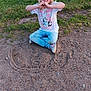 child, clothing, face, female, footwear, girl, grass, head, jeans, nature, outdoors, pants, park, person, photography, plant, portrait, sitting, soil, t_shirt