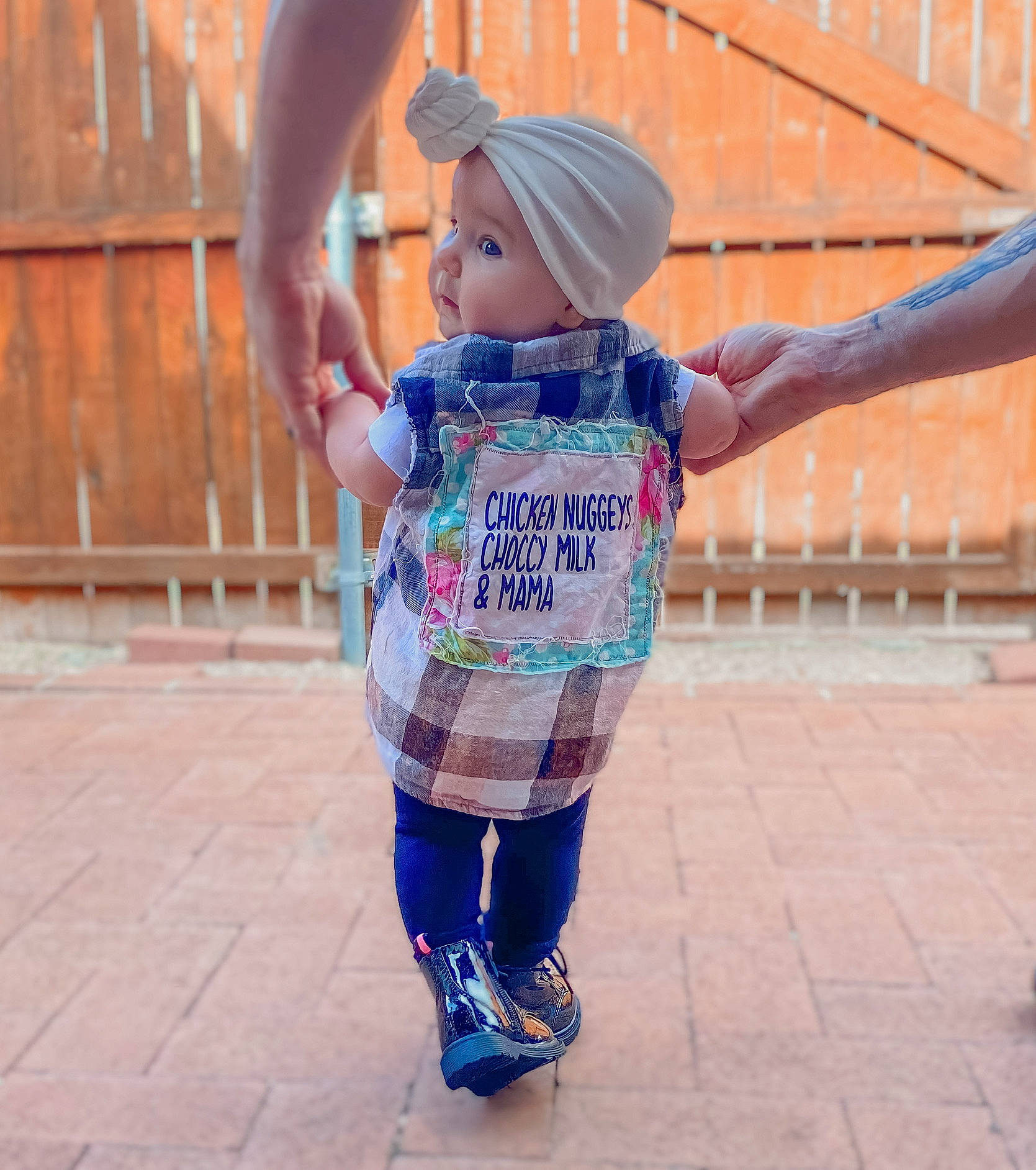 Everleigh joined the competition — help win amazing prizes! blue, child, child_model, cool, denim, design, electric_blue, footwear, happy, headgear, headwear, jeans, outerwear, pattern, person, photography, plaid, shoe, skin, street_fashion