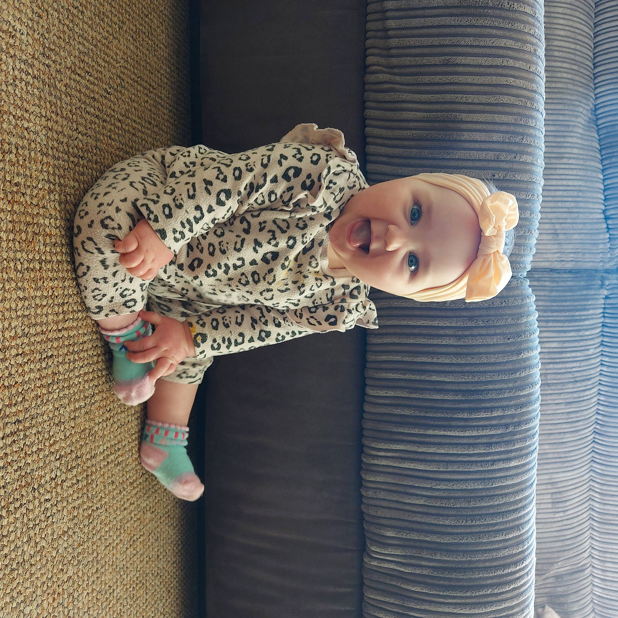 Cara joined the competition — help win amazing prizes! baby, baby_toddler_clothing, comfort, dress, eye, finger, head, headwear, human_leg, joint, knee, leg, mammal, person, pink, product, sleeve, sock, textile, thigh