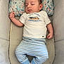 Omar participe au concours pour gagner de l'argent avec cette photo : baby, sleeping, infant, clothing, shirt, pants, socks, pillow, cushion, bed, resting, peaceful, cute, child, indoors, soft, comfort, person, portrait, relaxation