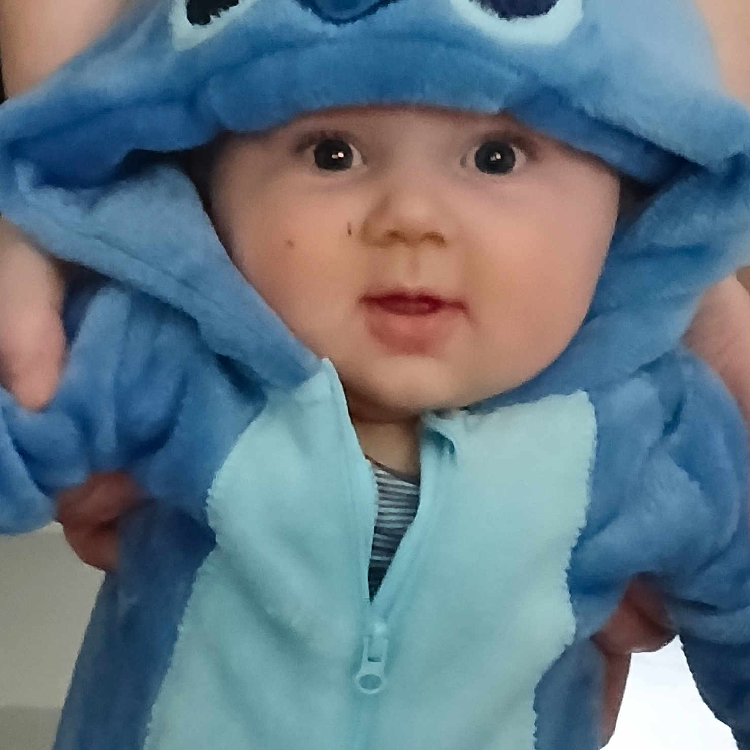 Maël a rejoint le concours — aidez-le/la à gagner de superbes lots ! baby, blanket, bonnet, cap, clothing, coat, costume, face, fleece, hat, head, hood, hoodie, jacket, knitwear, person, photography, portrait, sweater, sweatshirt