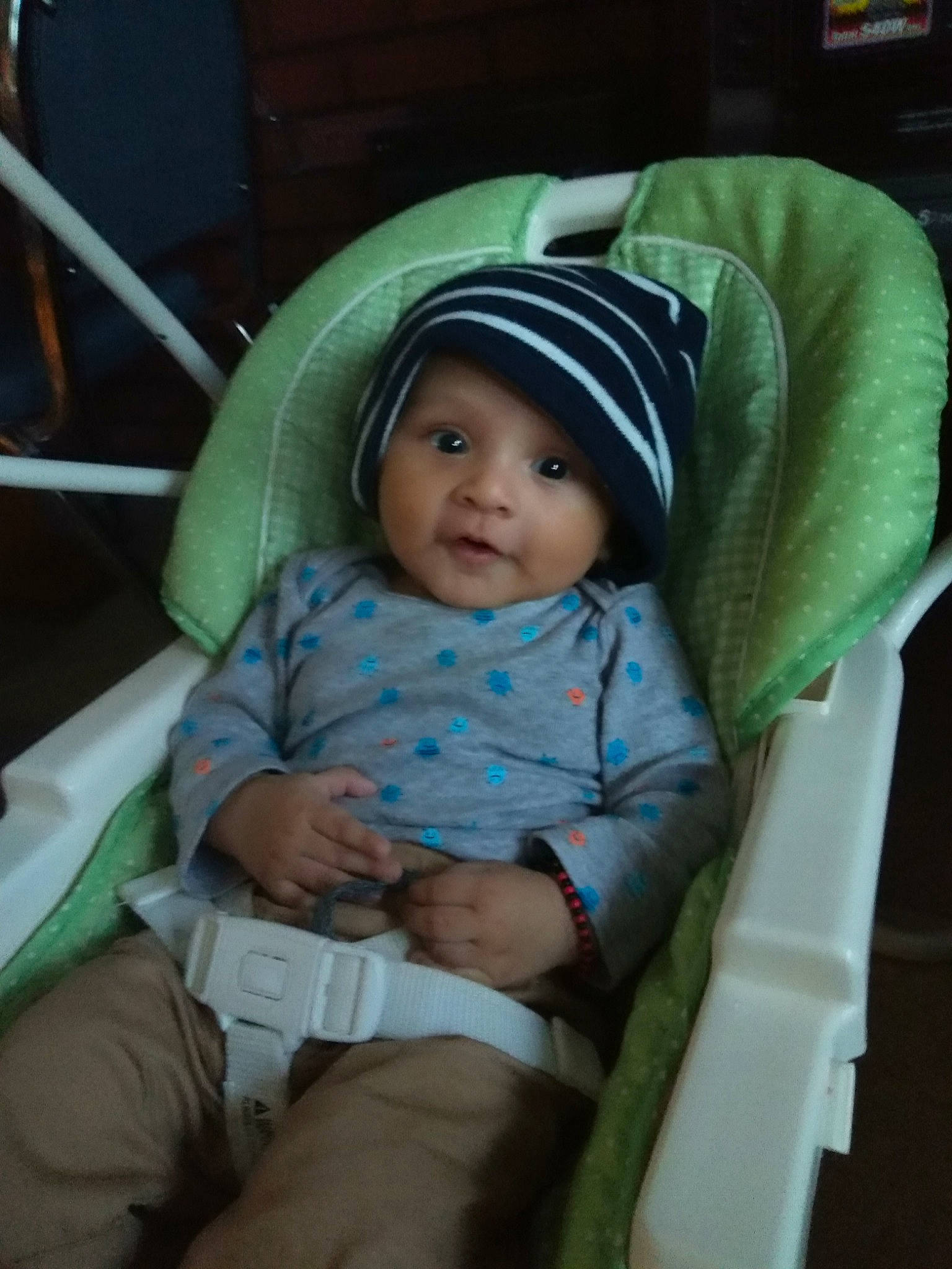 Ivan is registered to the contest to win money with this photo: baby_products, car_seat, child, cool, day, eye, girl, head, headgear, headwear, infant, person, product, sitting, toddler