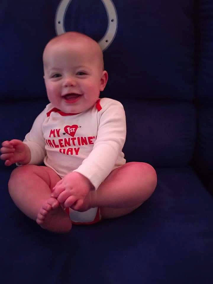 Brian joined the competition — help win amazing prizes! arm, baby, baby_toddler_clothing, cheek, chin, eye, finger, flash_photography, flooring, gesture, happy, head, human_body, joy, leg, mouth, person, pink, skin, sleeve