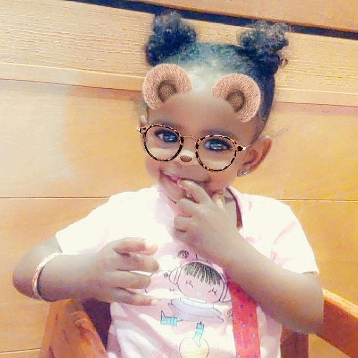 Ashlynn joined the competition — help win amazing prizes! cat, child, cool, ear, eye, eyewear, felidae, gesture, glasses, hand, head, joy, person, photography, selfie, skin, toy