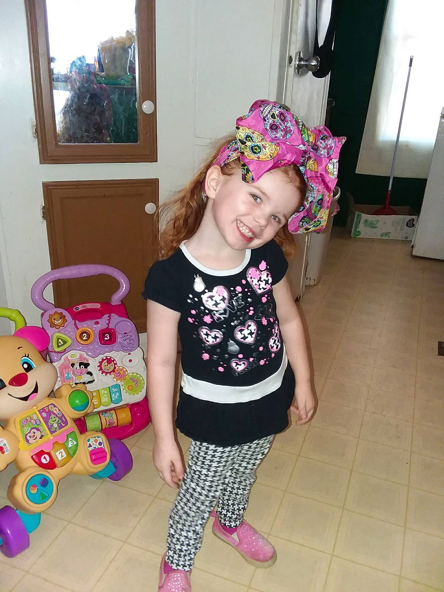 Crimson joined the competition — help win amazing prizes! active_pants, baby_toddler_clothing, cap, child, costume, costume_hat, event, fashion_accessory, fun, happy, hat, joy, magenta, mirror, party, party_supply, pattern, person, pink, smile