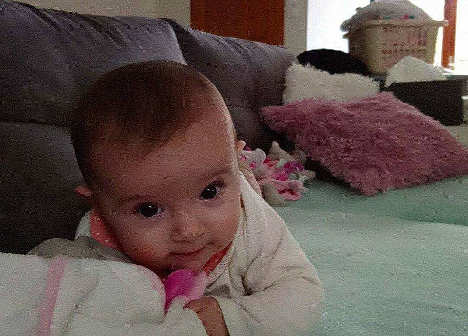 Noëly participe au concours pour gagner de l'argent avec cette photo : bedtime, cheek, child, day, ear, eye, girl, head, infant, leg, mouth, nose, person, product, skin, toddler