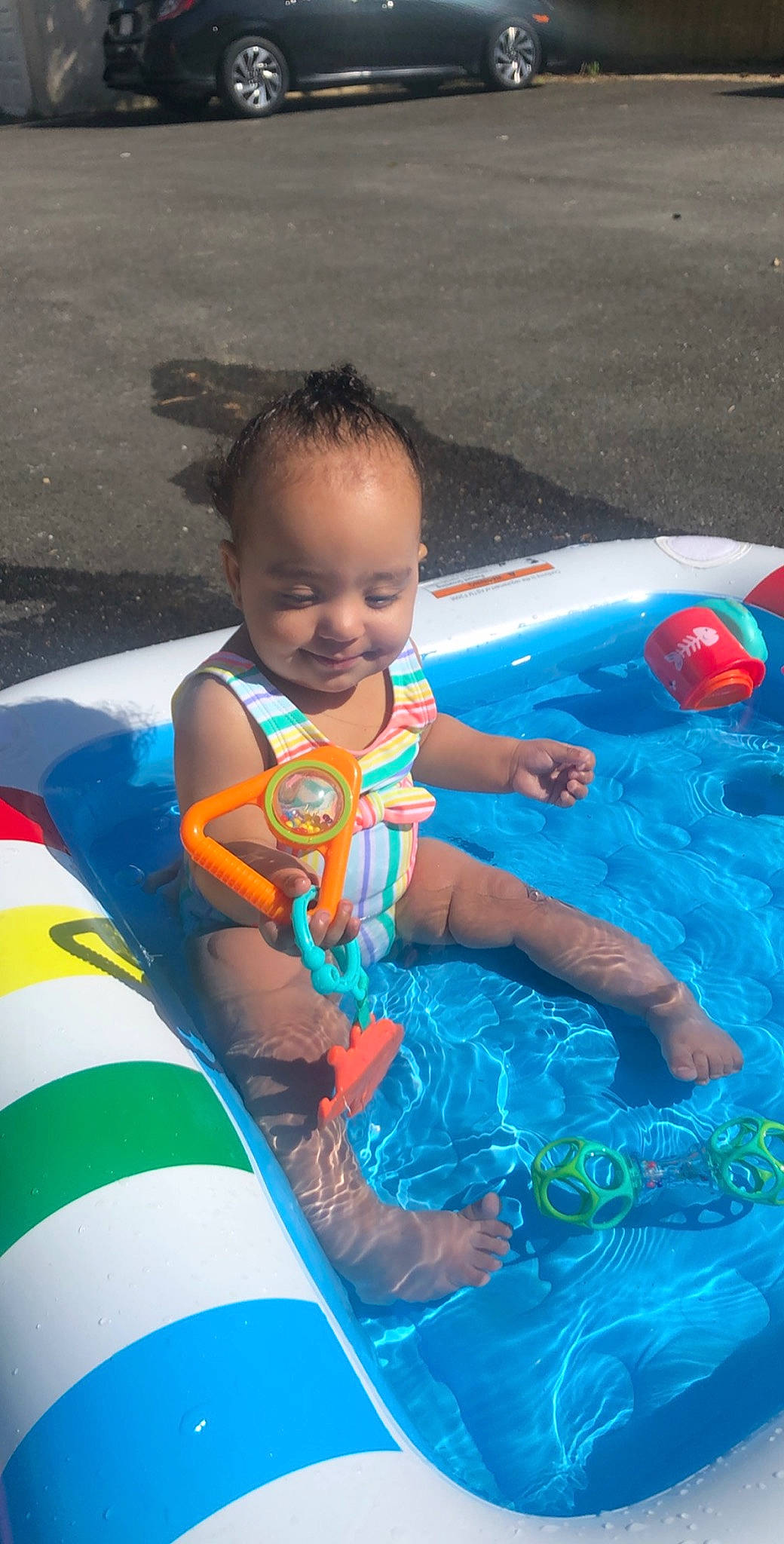 Kambrie joined the competition — help win amazing prizes! baby_float, baby_products, child, fun, games, inflatable, joy, leisure, person, play, product, recreation, summer, swimming_pool, toddler, toy, vacation, water