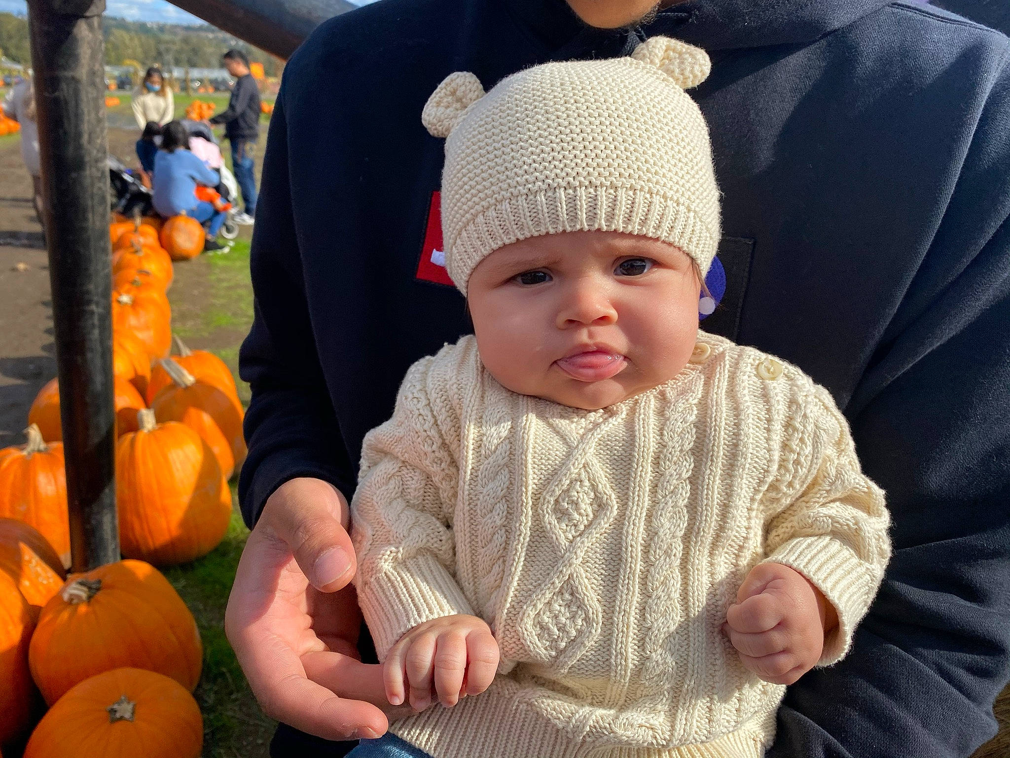Kyndly joined the competition — help win amazing prizes! baby_toddler_clothing, calabaza, child, cucurbita, gourd, headgear, headwear, knitting, local_food, natural_foods, orange, person, produce, pumpkin, squash, textile, toddler, vegetable, whole_food, winter_squash