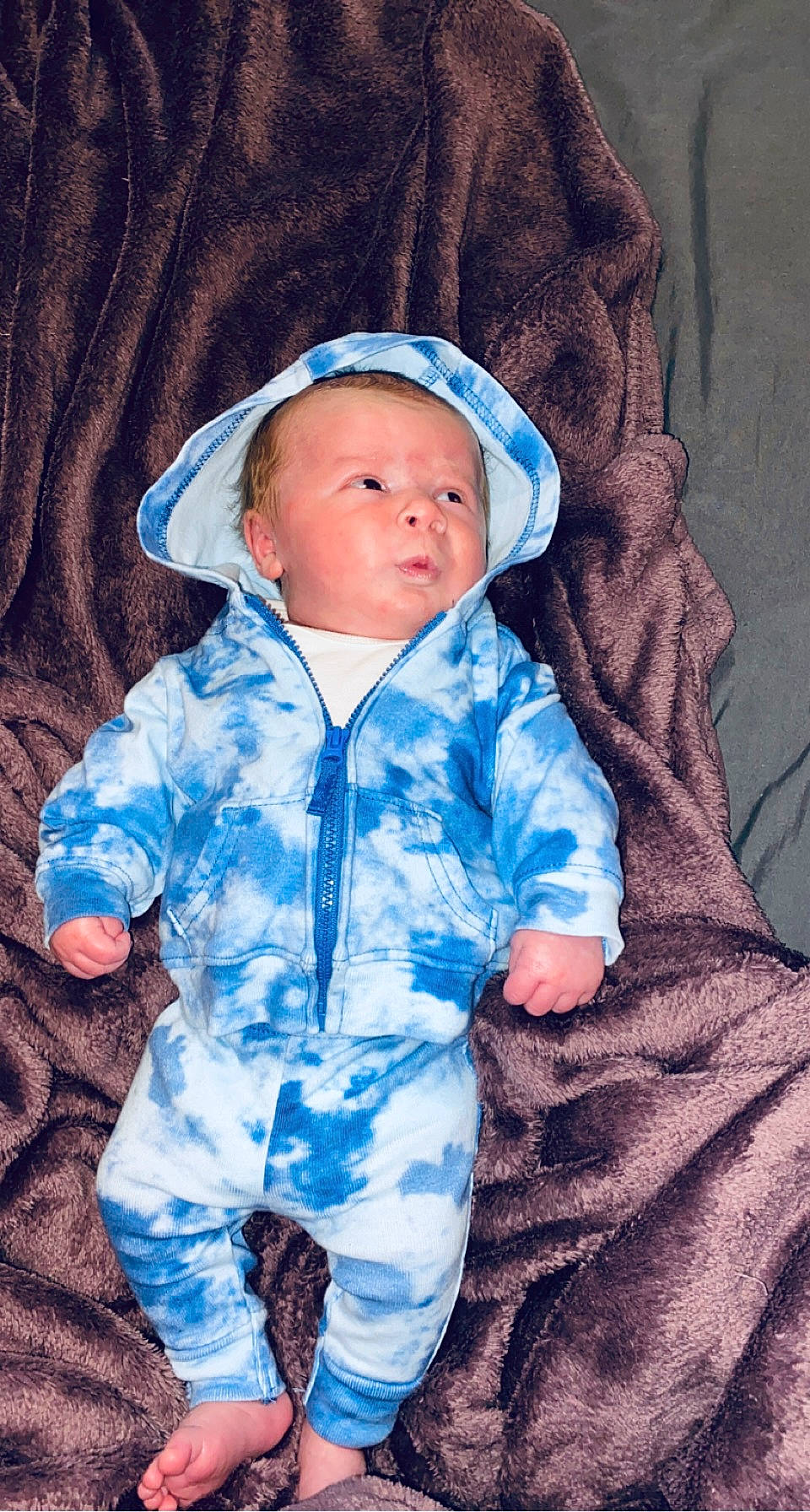Jaxxton is registered to the contest to win money with this photo: baby, baby_toddler_clothing, cheek, child, clothing, cool, electric_blue, eye, fun, jacket, nose, outerwear, pattern, person, purple, skin, sleeve, textile, toddler, windbreaker