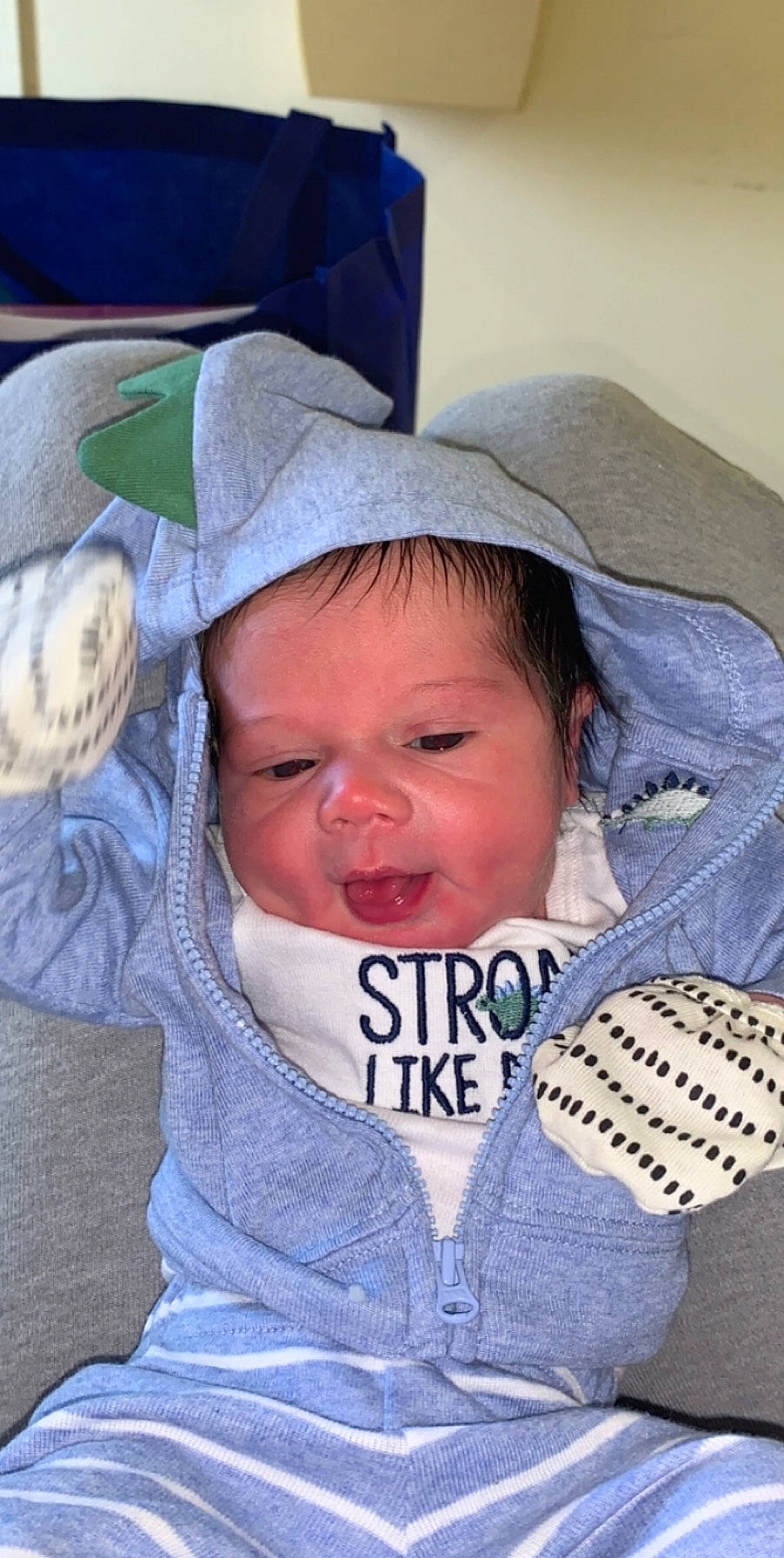 Zakai is registered to the contest to win money with this photo: baby, baby_products, cheek, child, headgear, person, product, smile, toddler