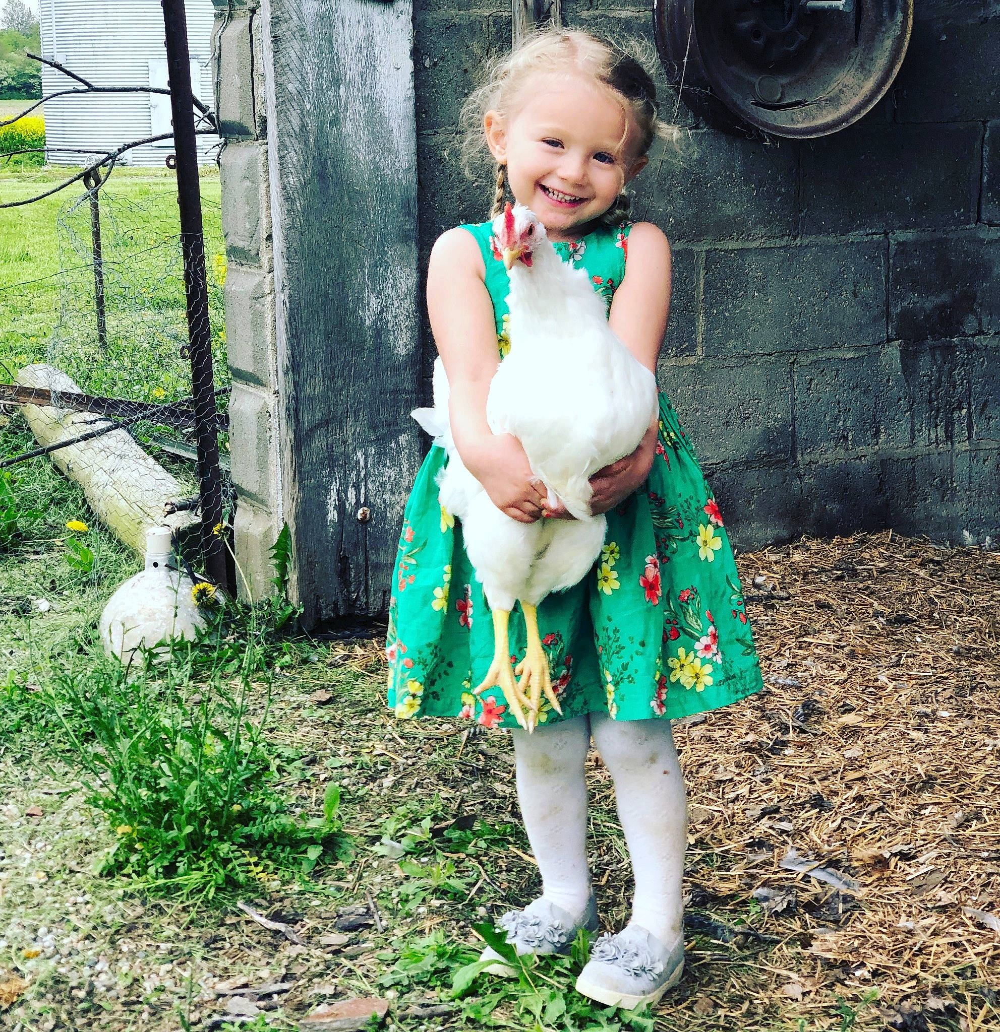 Arilyn joined the competition — help win amazing prizes! baby_toddler_clothing, child, child_model, clothing, dress, grass, green, joy, pattern, person, plant, shoe, sitting, smile, toddler