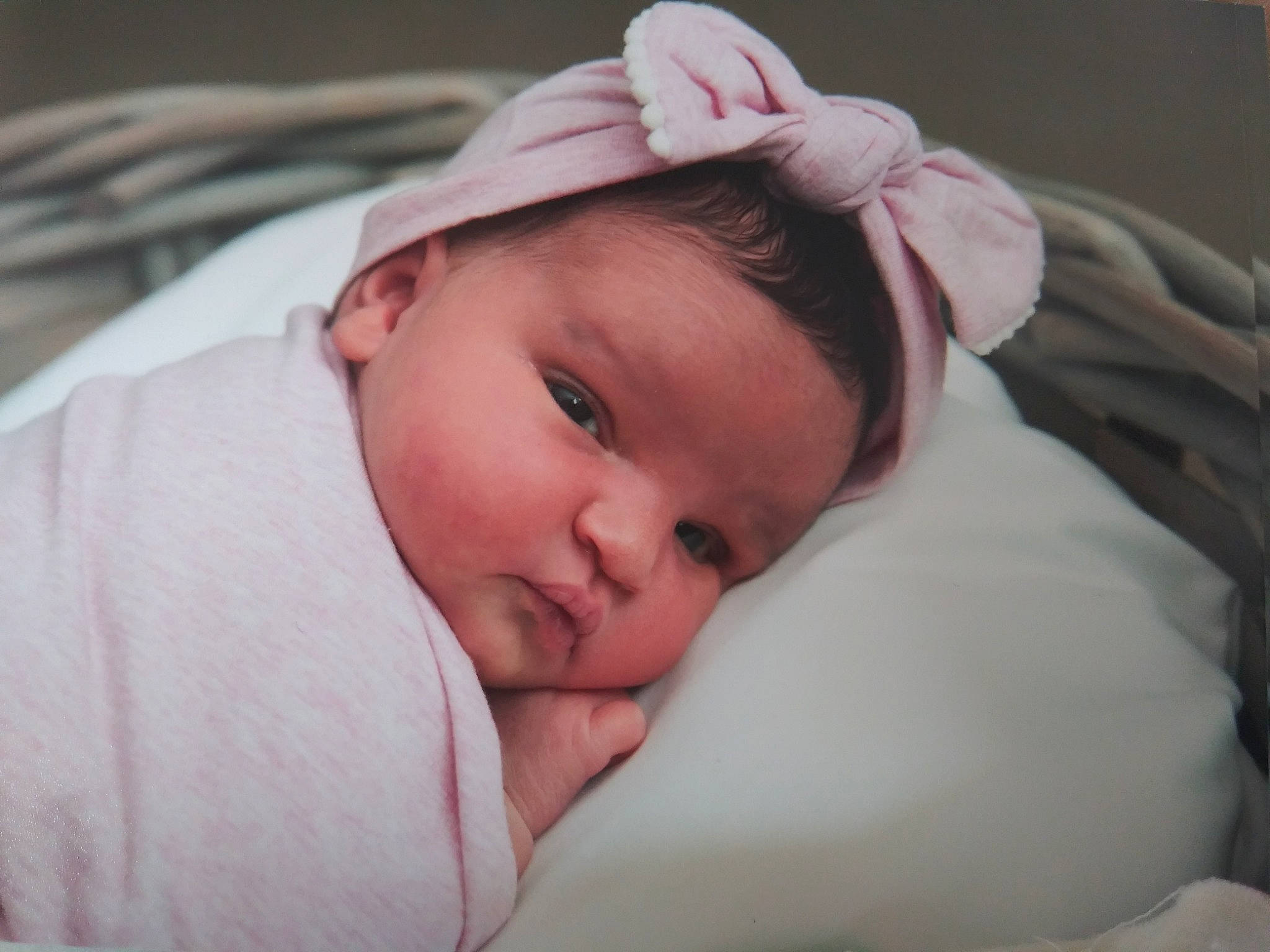 Caydence joined the competition — help win amazing prizes! baby, baby_sleeping, bedtime, birth, cheek, child, ear, eye, face, hair_accessory, head, headband, headgear, headwear, lip, nap, nose, person, pink, skin