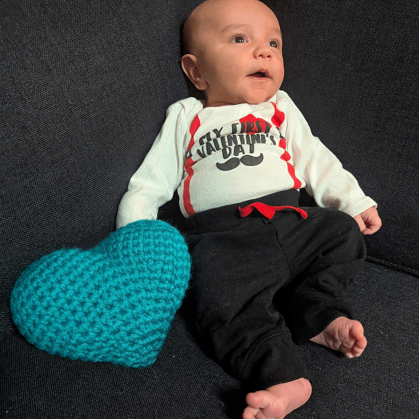 Roman joined the competition — help win amazing prizes! baby, bodypart, clothing, couch, cushion, face, finger, furniture, glove, hand, head, homedecor, knitwear, newborn, pants, person, photography, portrait, sitting, sweater