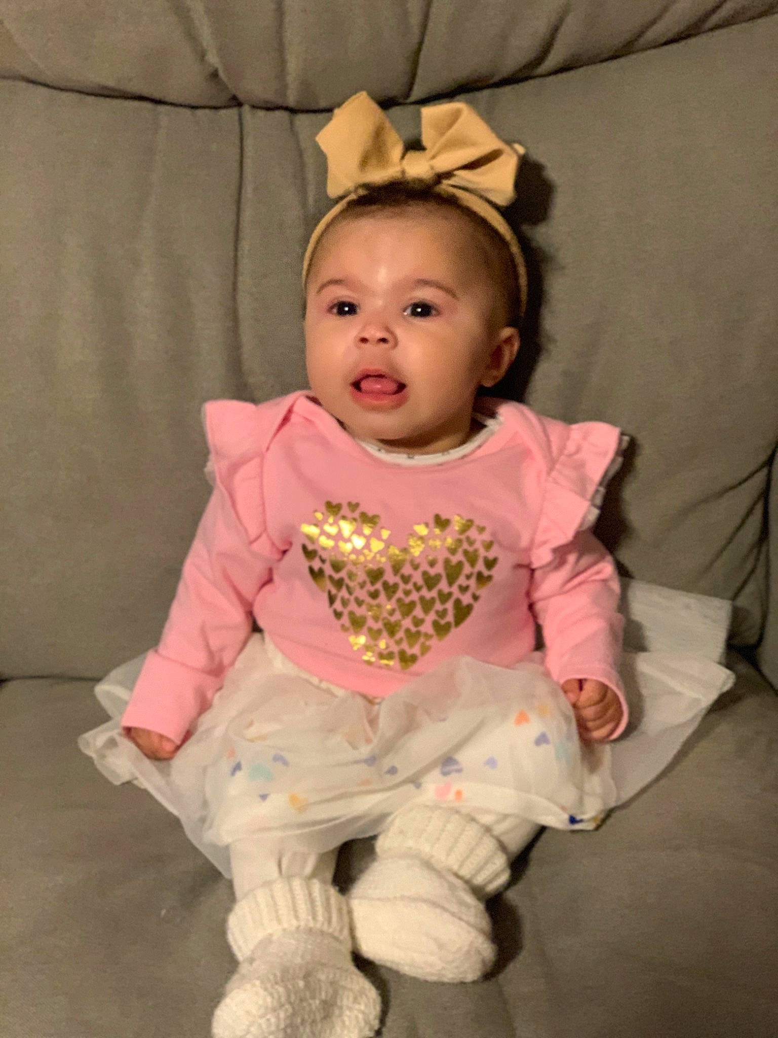 Kiyah is registered to the contest to win money with this photo: baby, baby_toddler_clothing, cheek, child, person, pink, toddler