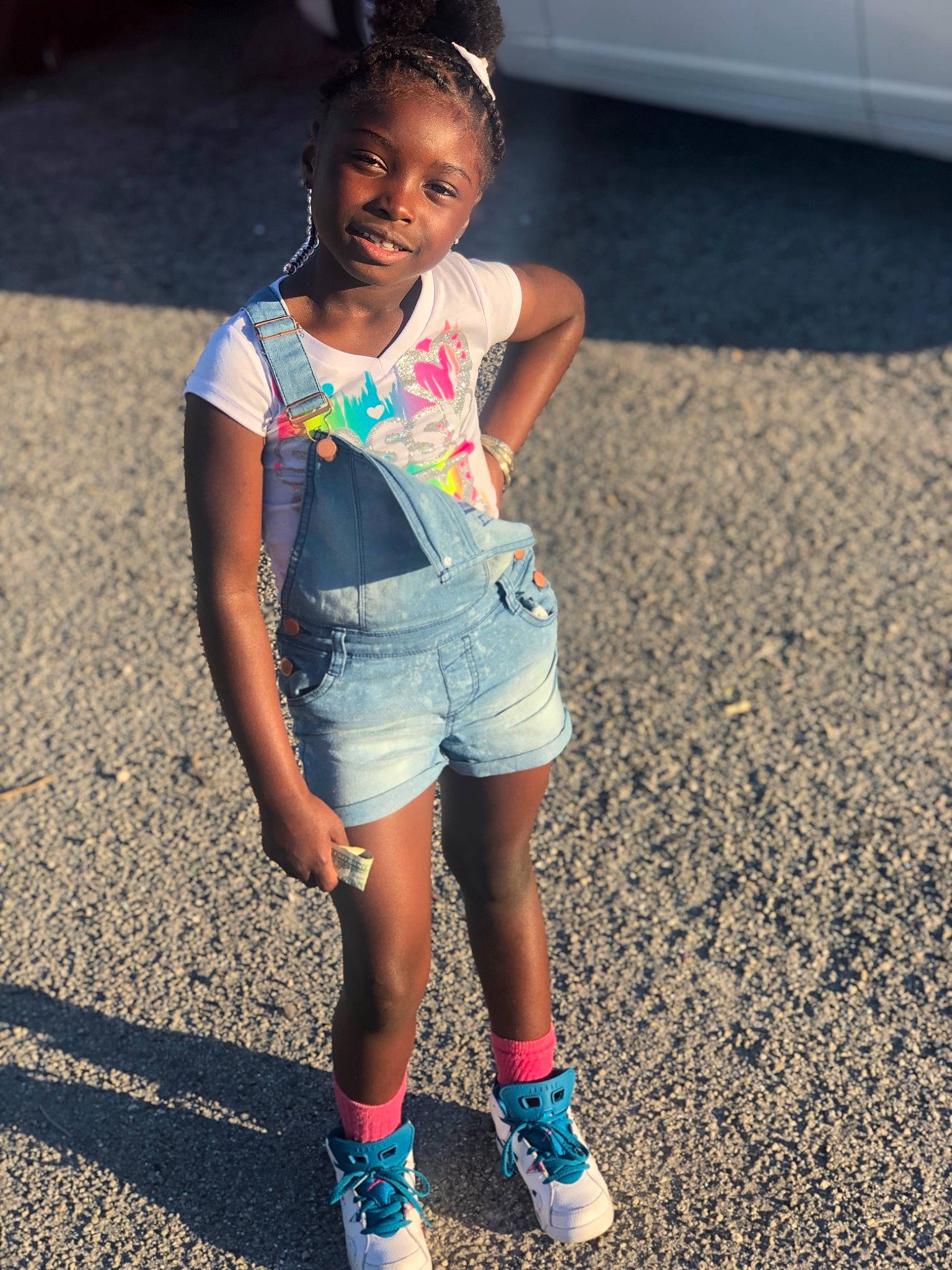 Wilniyah joined the competition — help win amazing prizes! beauty, child, cool, denim, fashion, footwear, fun, hairstyle, happy, jeans, joy, leg, long_hair, person, shoe, shorts, smile, street_fashion, summer, t_shirt