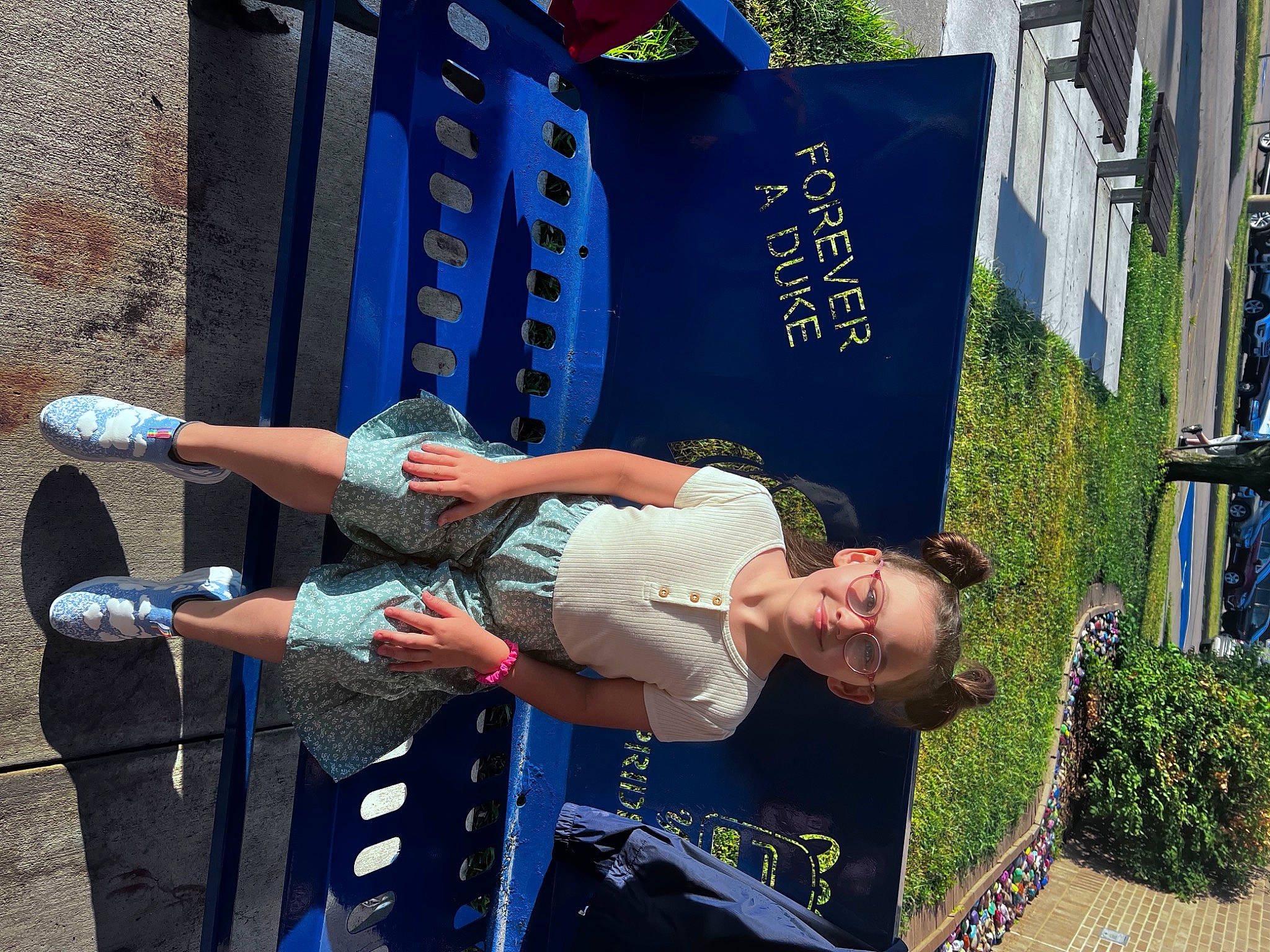 Aarabella joined the competition — help win amazing prizes! blue, city, elbow, electric_blue, fun, grass, joy, leisure, person, plant, public_space, recreation, shorts, t_shirt, tree, walking_shoe