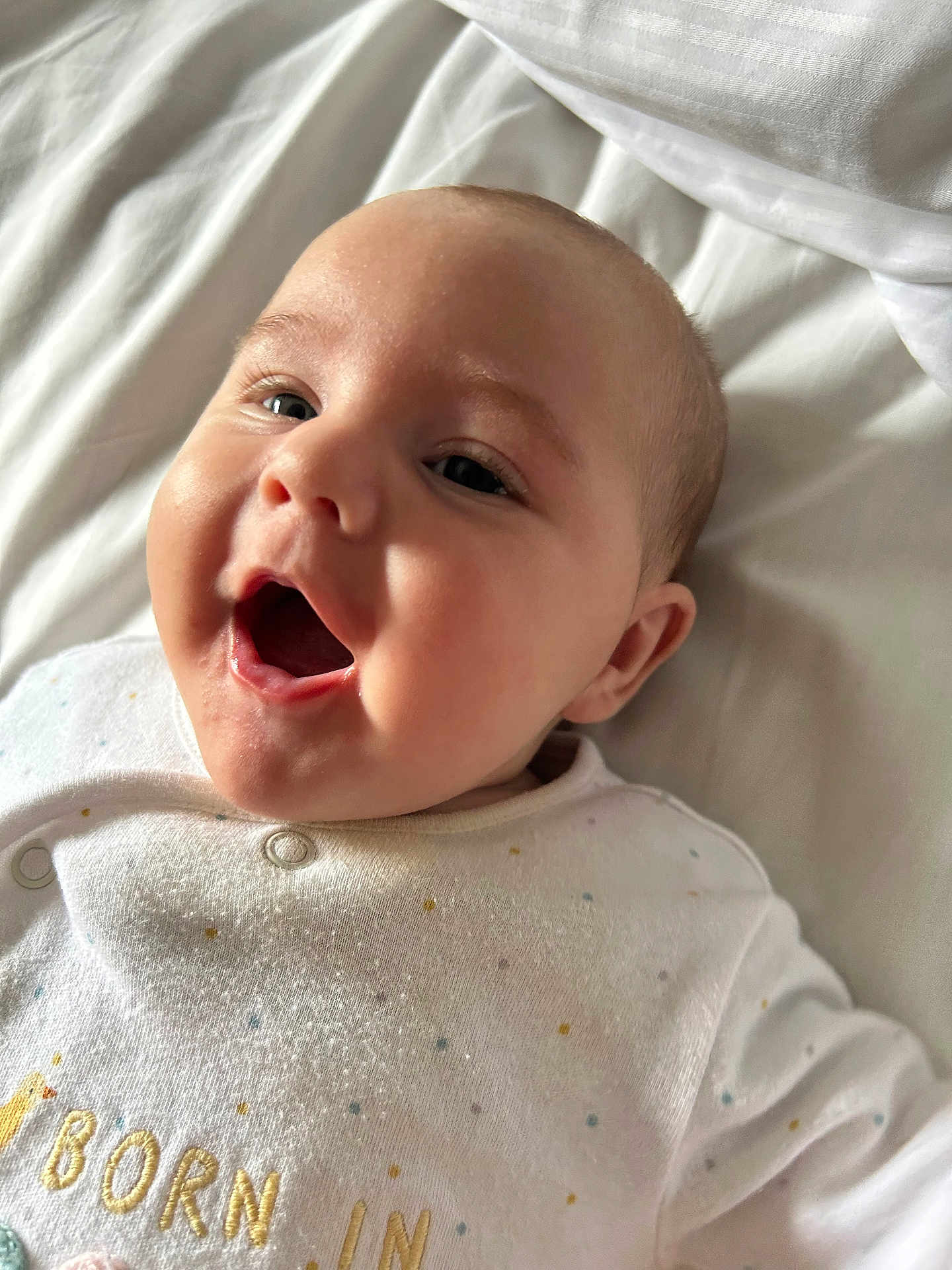 Ivy joined the competition — help win amazing prizes! baby, babylaughing, face, happy, head, person, photography, portrait, yawning