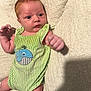 Cole joined the competition — help win amazing prizes! baby, infant, child, green_striped_outfit, whale_patch, blanket, soft_texture, cute, wide_eyes, fist, lying_down, skin, hand, portrait, newborn, clothing, baby_garment, adorable, indoor, baby_boy