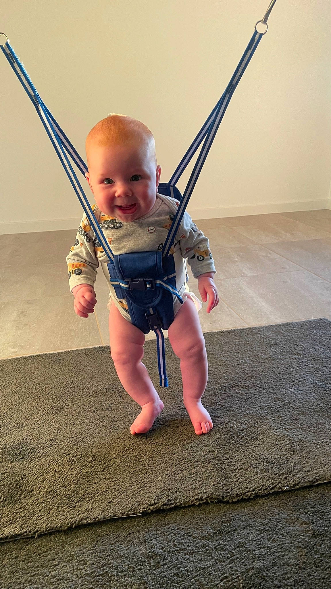 Jax joined the competition — help win amazing prizes! baby, baby_toddler_clothing, balance, barefoot, child, elbow, finger, flooring, fun, gesture, happy, human_body, joy, leg, leisure, outdoor_play_equipment, person, recreation, smile, swing
