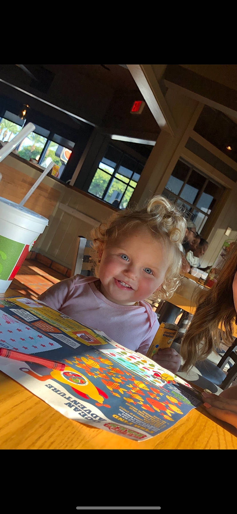 Evalynn is registered to the contest to win money with this photo: art, child, fun, joy, learning, leisure, person, play, reading, room, toddler, vacation