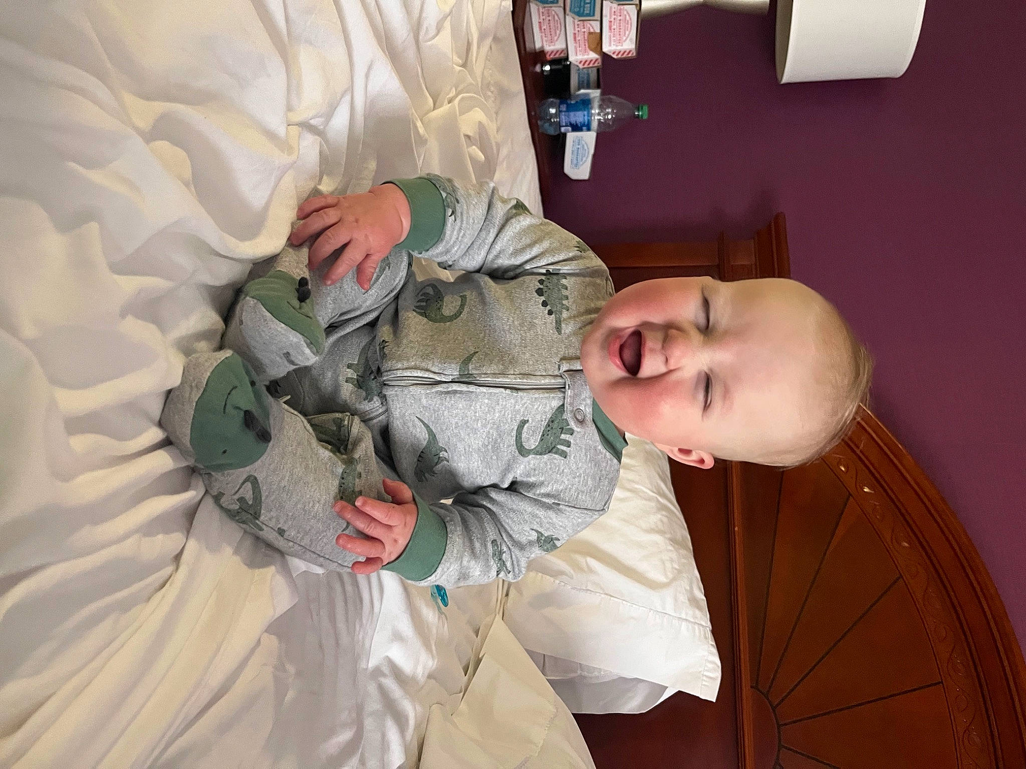 Paxton joined the competition — help win amazing prizes! army, baby, baby_products, bed, child, comfort, hat, health_care, linens, medical_procedure, military, military_camouflage, military_person, person, room, service, skin, smile, soldier, toddler