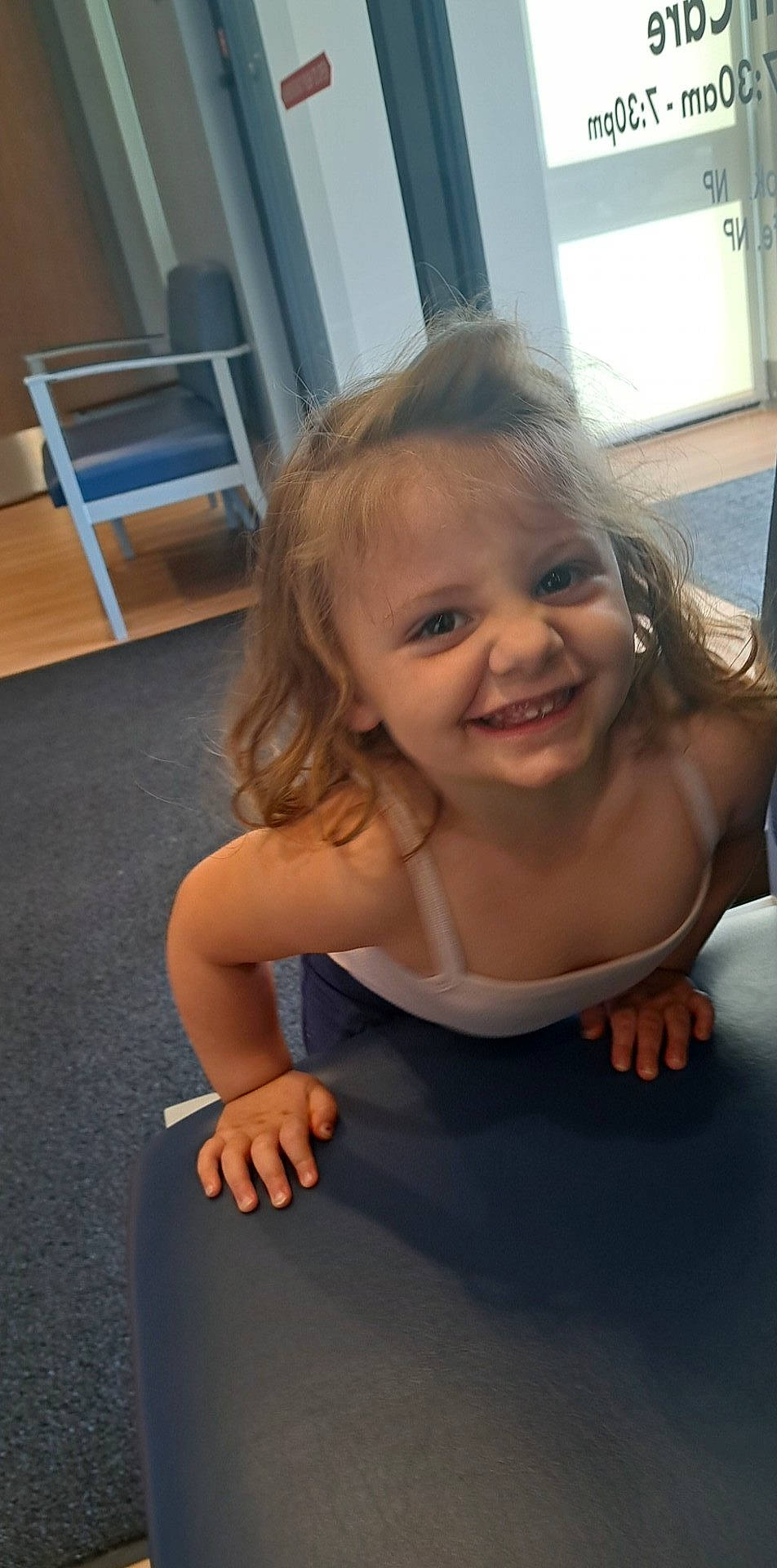 Blair joined the competition — help win amazing prizes! cheek, chin, dress, eye, facial_expression, floor, gesture, hand, happy, head, human_body, iris, joint, joy, mouth, person, shoulder, skin, smile, standing