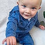 Oakley joined the competition — help win amazing prizes! toddler, child, baby, blue_eyes, hoodie, jeans, socks, smiling, happy, indoor, blanket, curious, cute, portrait, person, clothing, baby_clothes, skin, face, hand