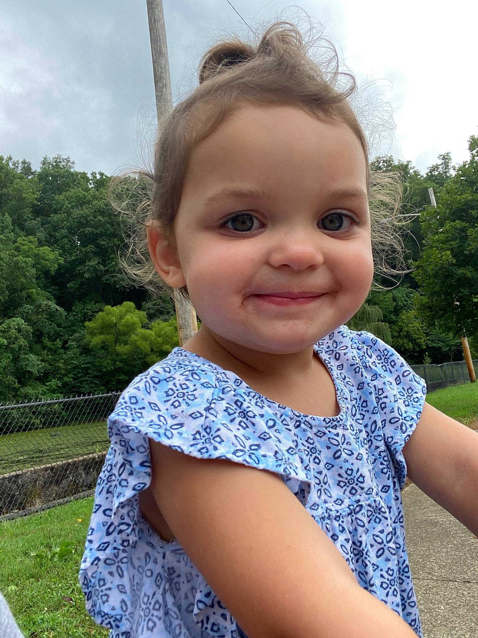 Skylynn joined the competition — help win amazing prizes! baby_toddler_clothing, cool, facial_expression, grass, grass_family, hair, hairstyle, happy, iris, joy, leisure, neck, people_in_nature, person, plant, shoulder, skin, sky, smile, standing