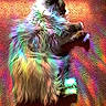 Montague is registered to the contest to win money with this photo: cat, fluffy, lying_down, carpet, rainbow_colors, colorful_light, pet, feline, indoor, soft_fur, relaxed, shadow, multicolor, animal, cute, domestic, cozy, resting, bright, patterned_light