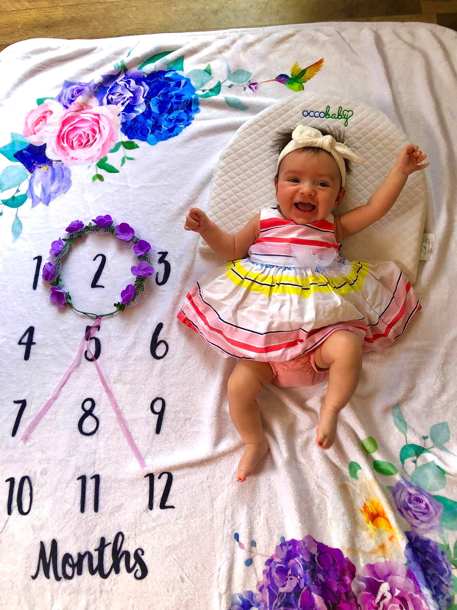 Mabel joined the competition — help win amazing prizes! baby, baby_products, baby_toddler_clothing, child, dress, event, fashion_accessory, fashion_design, font, fun, happy, headpiece, linens, magenta, pattern, person, pink, purple, sleeve, textile