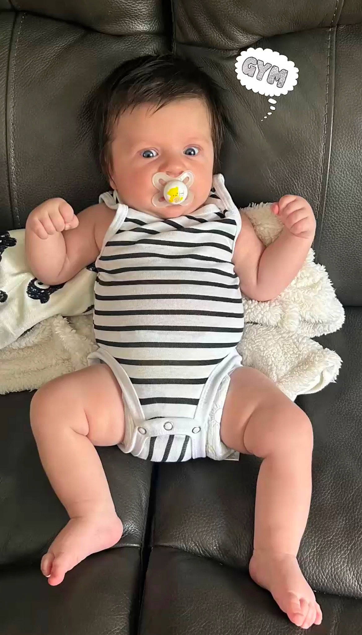 Barrett joined the competition — help win amazing prizes! arm, baby, baby_toddler_clothing, black, cheek, dress, face, finger, hand, head, iris, joint, knee, leg, organ, person, pink, skin, sleeve, thigh