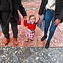 Milaya participe au concours pour gagner de l'argent avec cette photo : adult, boots, casual_clothing, child, family, happy, holding_hands, jacket, outdoor, pavement, person, plaid_skirt, red_sweater, scarf, smiling, stone_floor, toddler, urban, walking, woman