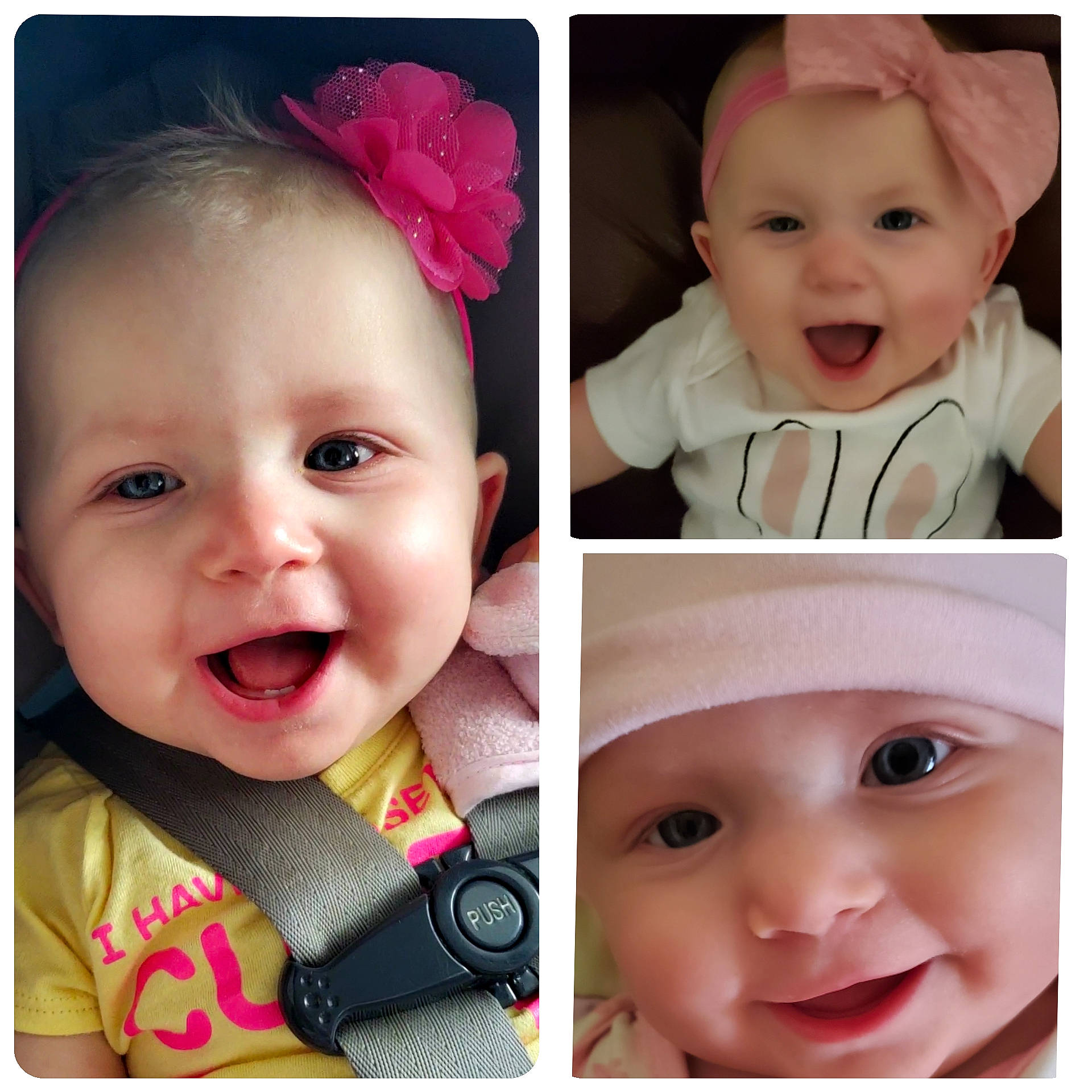 Kynzlee is registered to the contest to win money with this photo: baby, baby_making_funny_faces, beauty, cheek, child, chin, ear, eyebrow, face, facial_expression, forehead, head, headwear, lip, nose, person, photograph, pink, product, skin