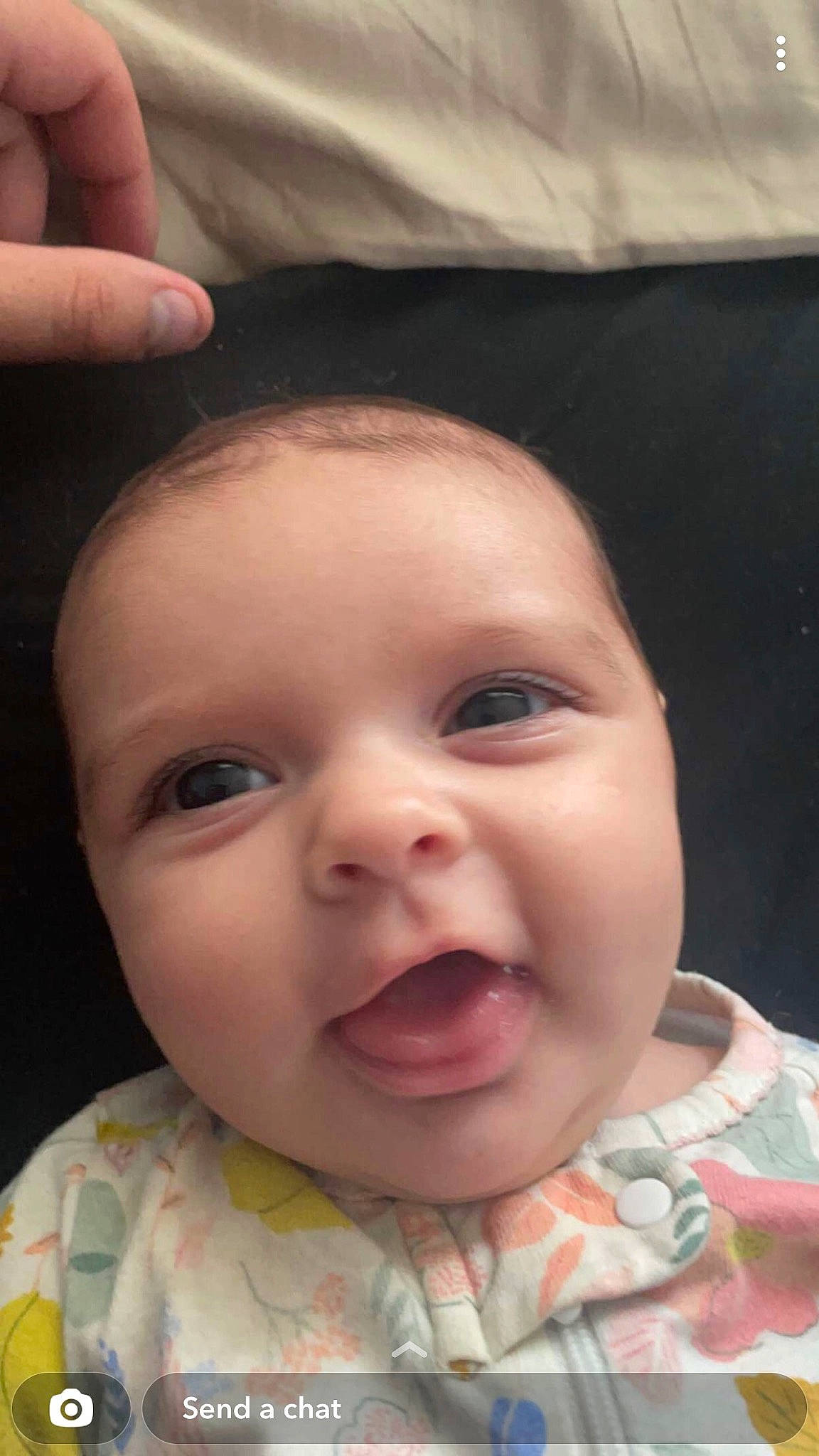 Alaynah is registered to the contest to win money with this photo: baby, cheek, chin, ear, eye, eyebrow, eyelash, forehead, gesture, happy, iris, jaw, lip, mouth, neck, nose, person, skin, smile, tongue