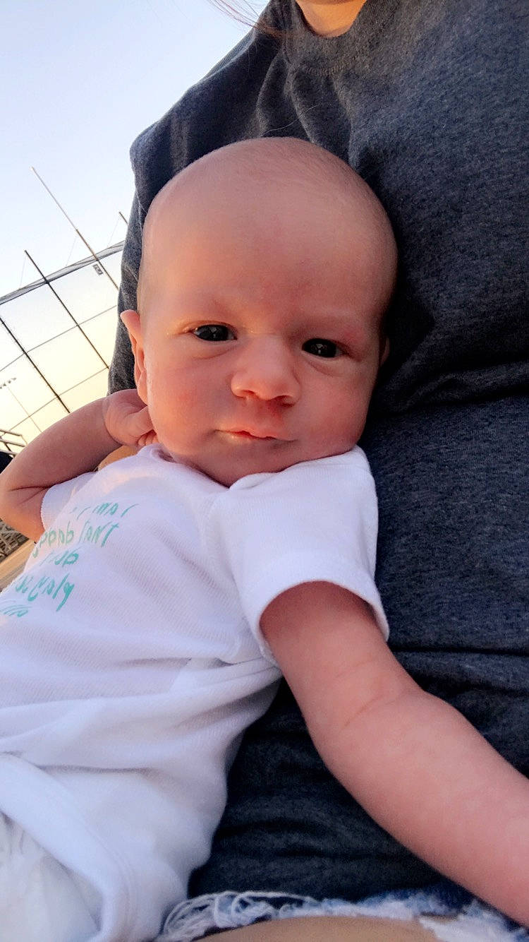 Brentlee is registered to the contest to win money with this photo: baby, cheek, child, face, head, lip, nose, person, skin, toddler