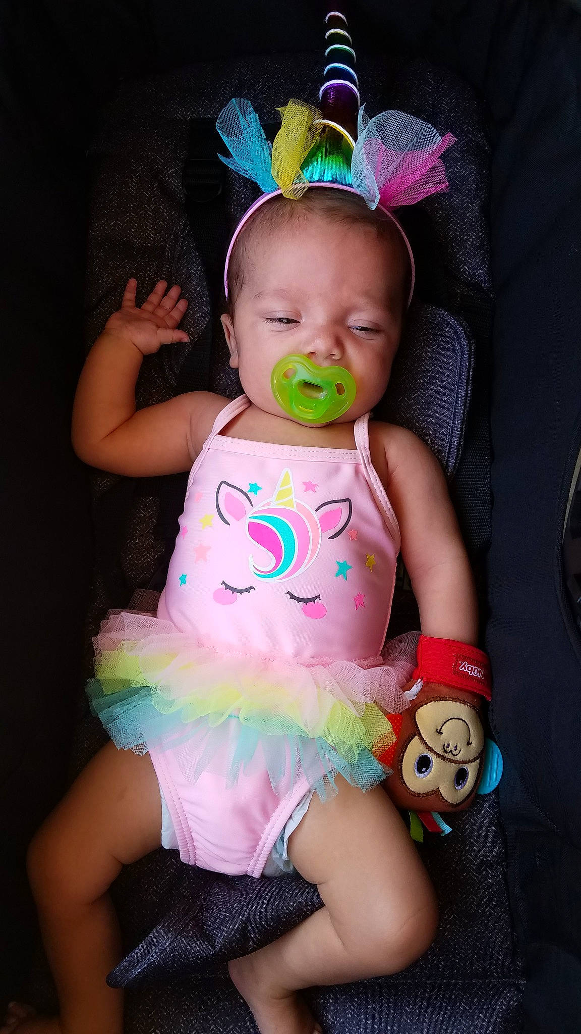 Estelle is registered to the contest to win money with this photo: baby, baby_bloomers, baby_products, baby_toddler_clothing, child, costume, costume_accessory, fun, hair_accessory, head, headband, person, photography, pink, play, product, smile, toddler